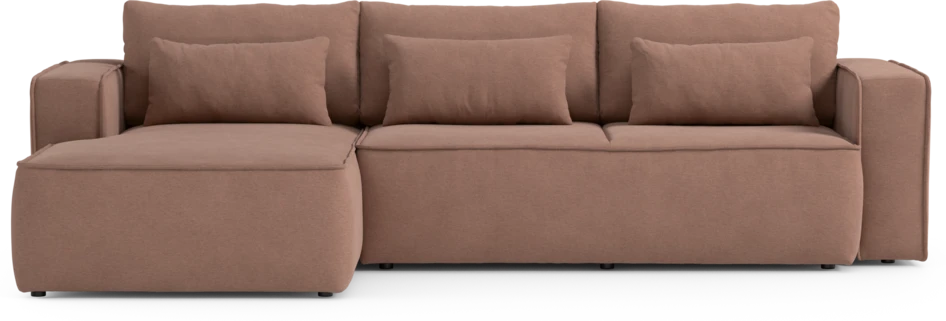 Ide - Bäddsoffa 3-sits med schäslong vänster - Rosa