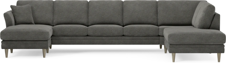 Eden - 3-sits soffa med schäslong vänster och divan höger - Grå