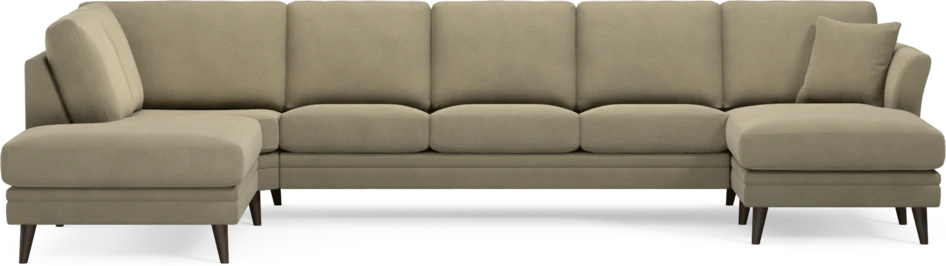 Eden - 3-sits soffa med divan vänster och schäslong höger - Beige