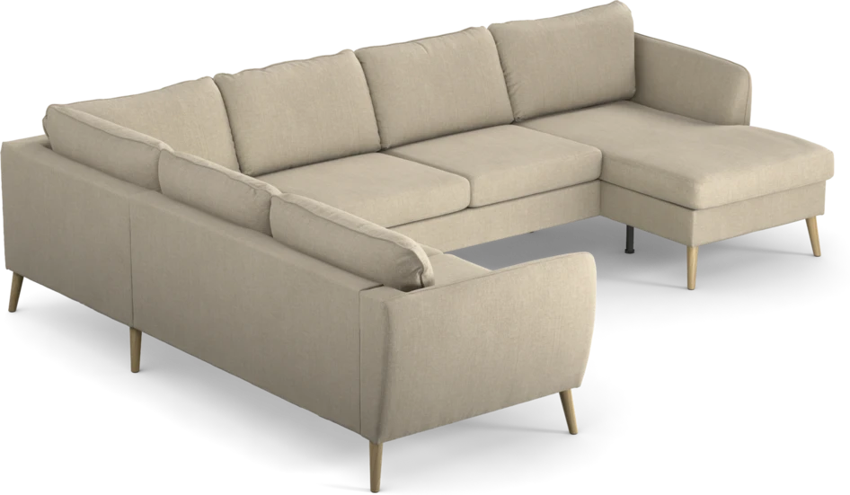 County - Hörnsoffa, 2+3-sits med schäslong höger - Beige