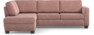 Friday - 2,5-sits soffa med divan vänster - Rosa