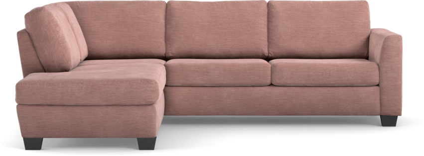 Friday - 2,5-sits soffa med divan vänster - Rosa