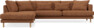 Harper - 3-sits soffa med divan vänster - Brun