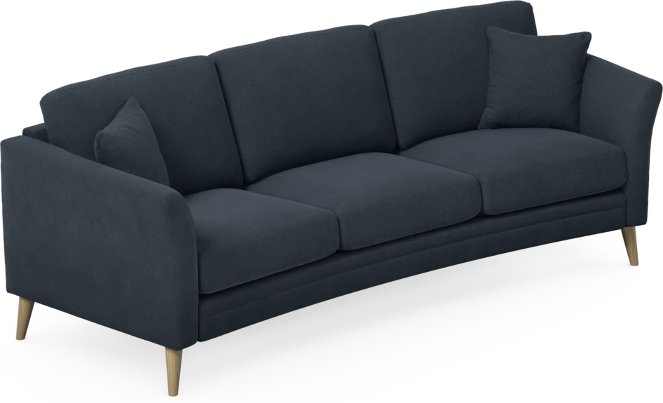 Eden - 3-sits soffa svängd - Blå