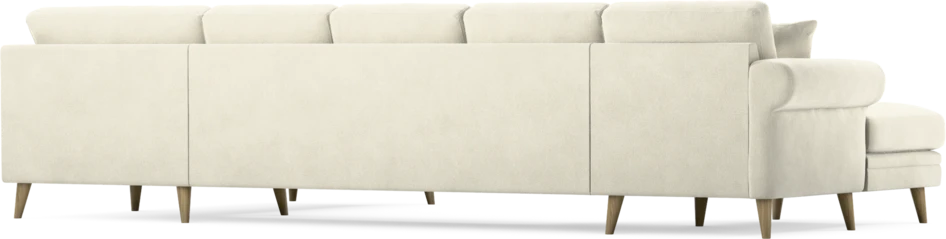Eden - 3-sits soffa med schäslong vänster och divan höger - Vit
