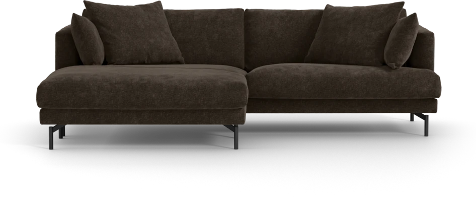 Harper - 4-sits med schäslong XL vänster - Brun