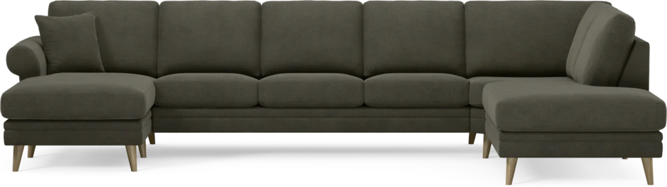 Eden - 3-sits soffa med schäslong vänster och divan höger - Grå