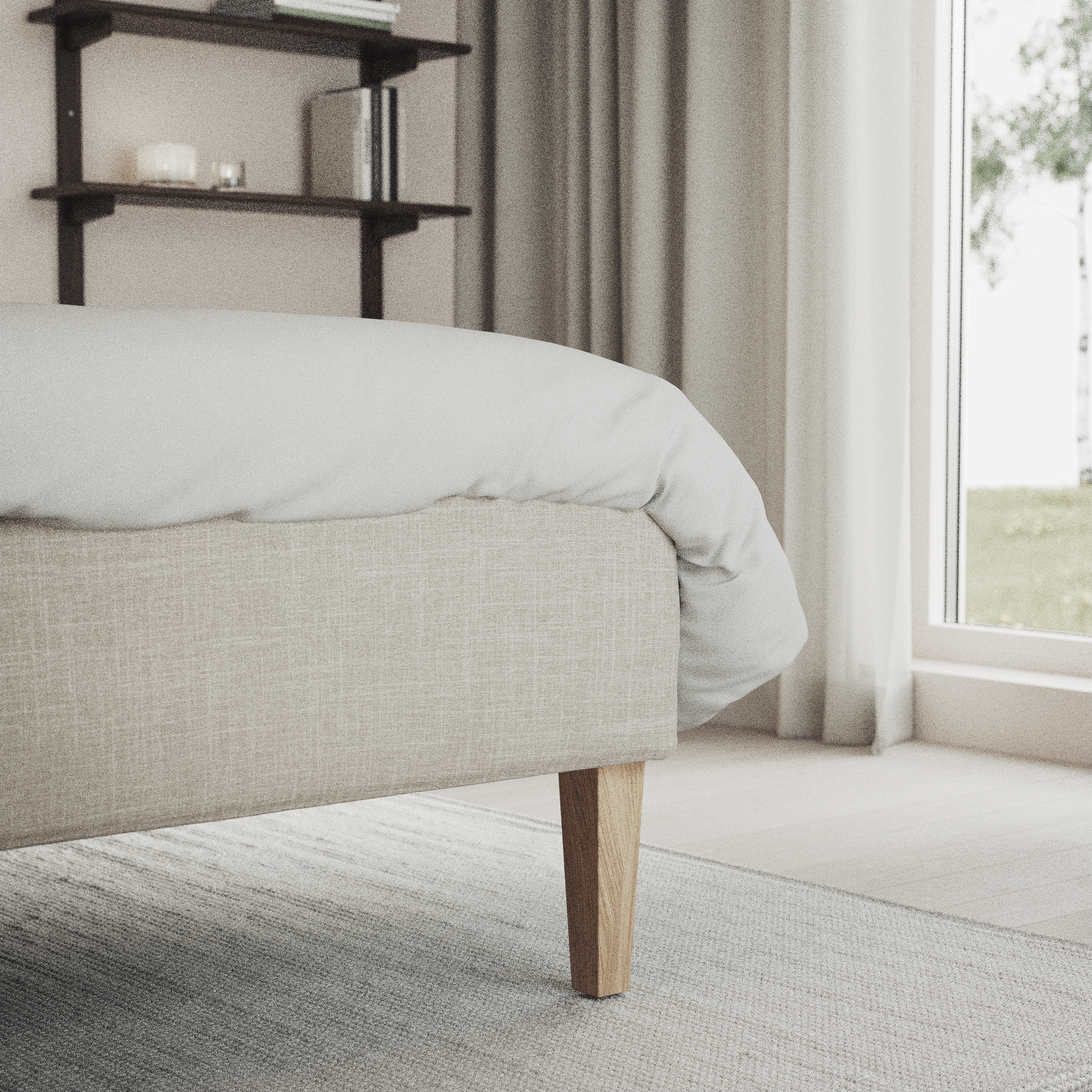 Delux Exclusive - Kontinentalsäng, enkelsäng 120 cm med bäddmadrass och sängben - inspiration