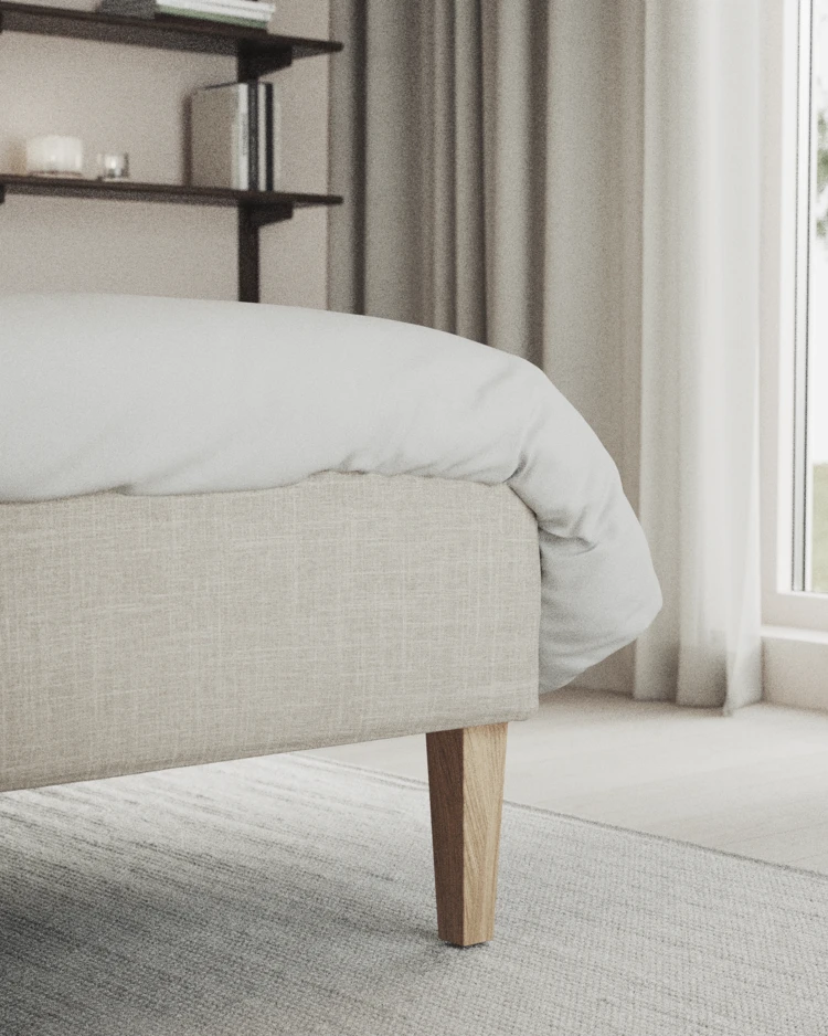 Delux Exclusive - Kontinentalsäng, enkelsäng 120 cm med bäddmadrass och sängben - inspiration