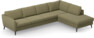 County - 3-sits soffa med divan höger - Grön