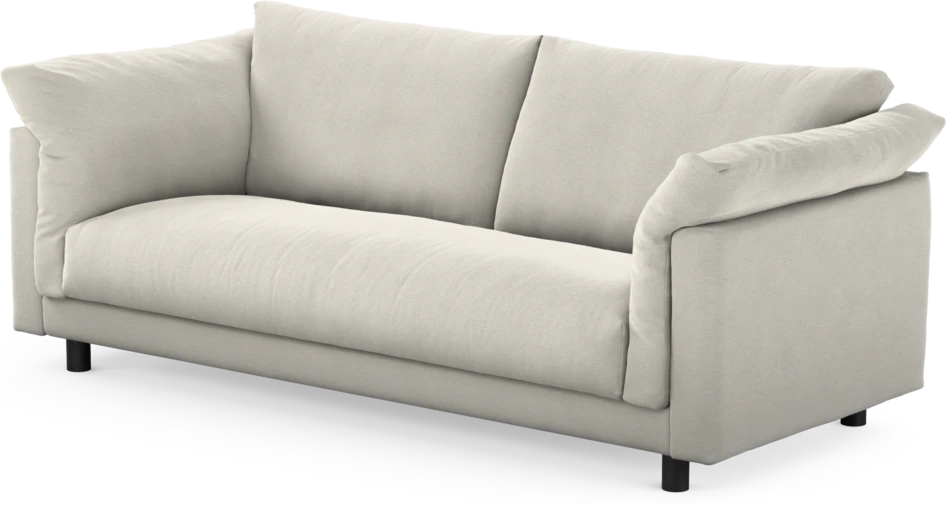 Cherrie - 2,5-sits soffa, hel dyna, fast klädsel - Vit