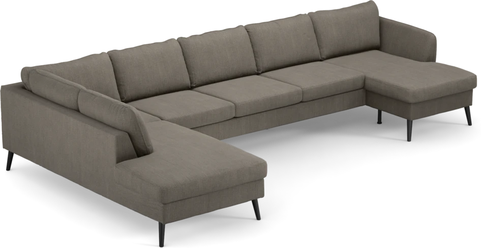 County - 4-sits soffa med divan vänster och schäslong höger - Brun