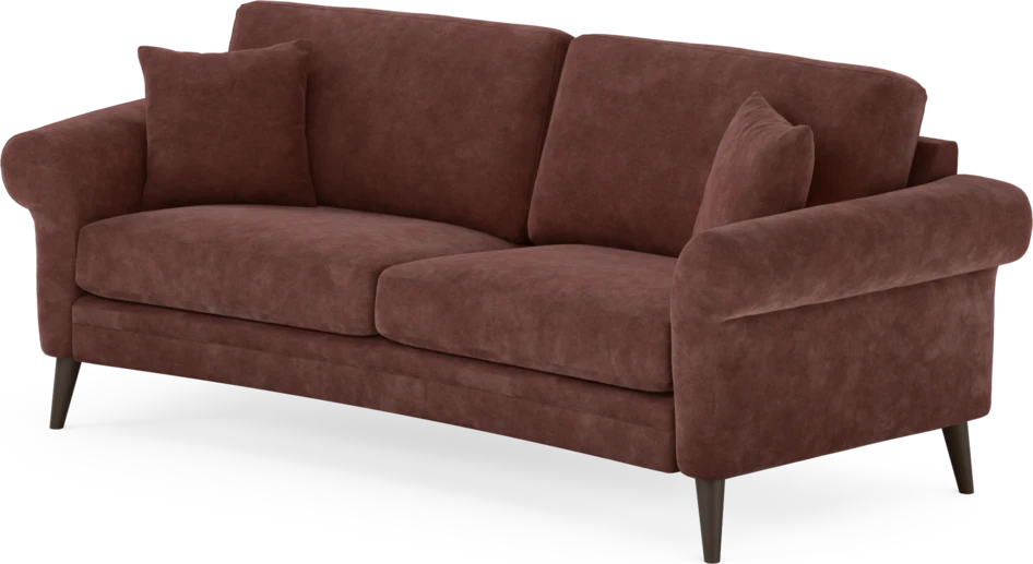 Eden - 2,5-sits soffa svängd - Röd