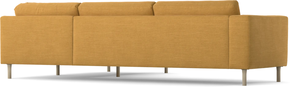 Willow - 3-sits soffa med divan höger, fast klädsel - Gul