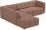 Bella - 3-sits soffa med divan vänster - Rosa