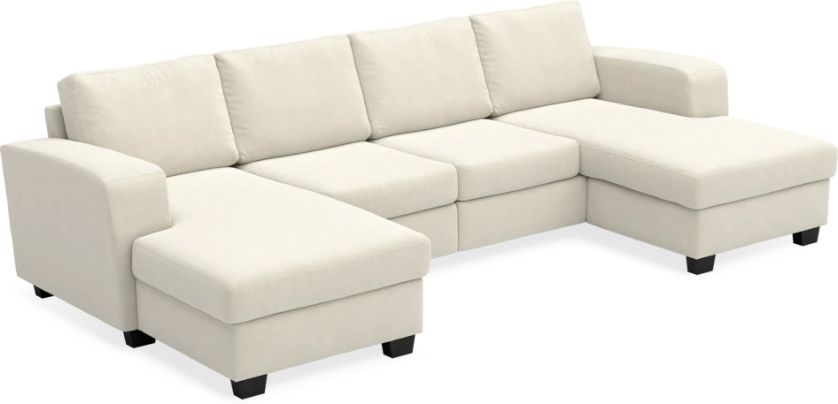Friday - 2-sits soffa med två schäslonger - Beige