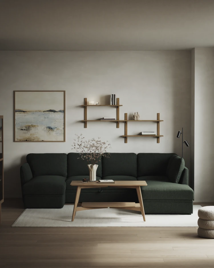 Öland - Bäddsoffa med schäslong vänster och divan höger - inspiration