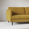 Madison Lux - 3-sits soffa med divan höger - Gul