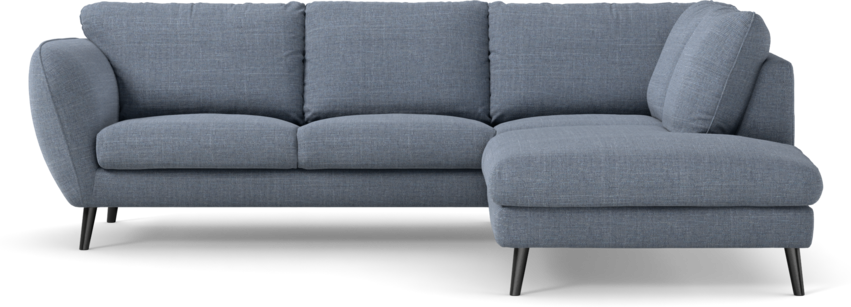 Madison Lux - 2-sits soffa med divan höger - Blå