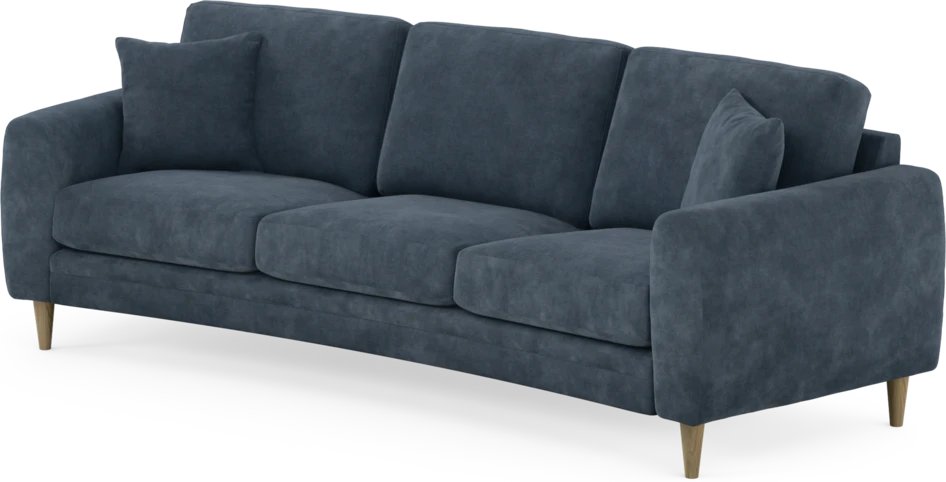 Eden - 3-sits soffa svängd - Blå