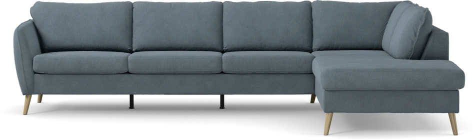 County - 3-sits soffa med divan höger - Blå