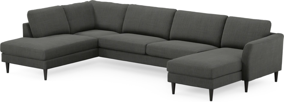 Bridge - 3-sits soffa med divan vänster och schäslong höger - Grå