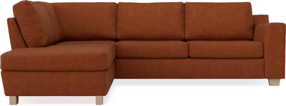 Friday - 2,5-sits soffa med divan vänster - Orange