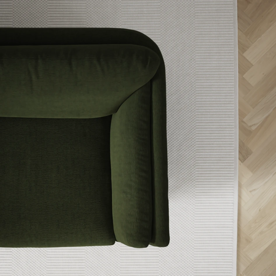 Madison - 2-sits soffa med divan vänster och schäslong höger - Grön