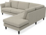 Eden - 2,5-sits soffa med divan - Brun