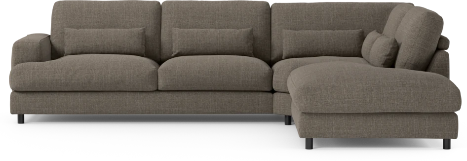 Noma - 3-sits soffa med divan höger - Brun