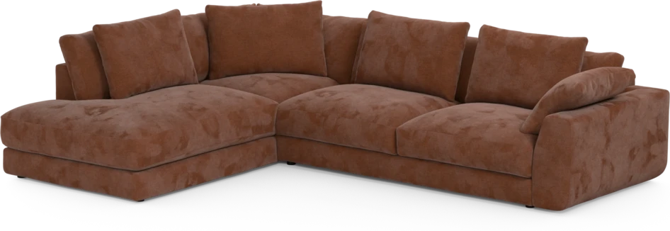 Amie - 3-sits med divan vänster - Orange