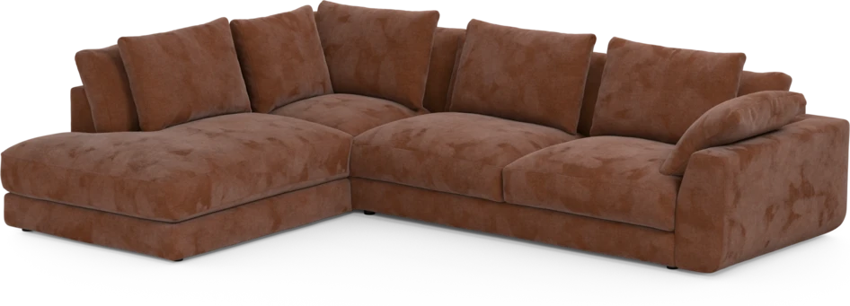 Amie - 3-sits med divan vänster - Orange