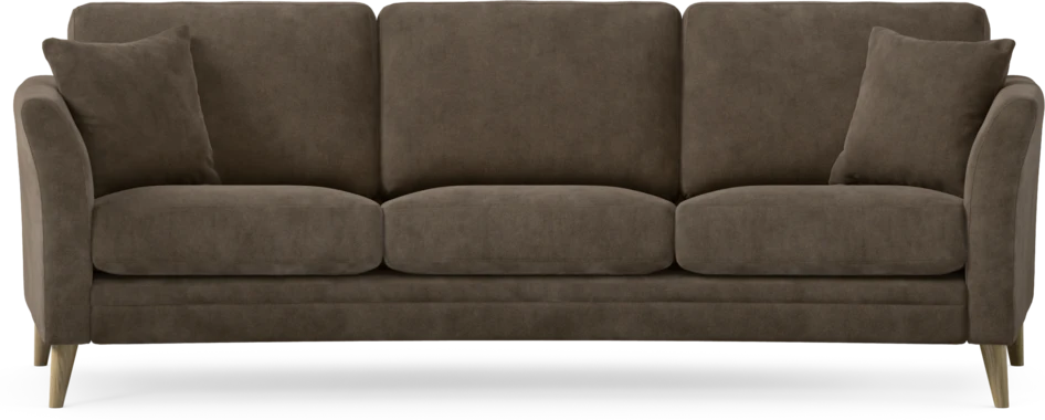 Eden - 3-sits soffa svängd - Brun