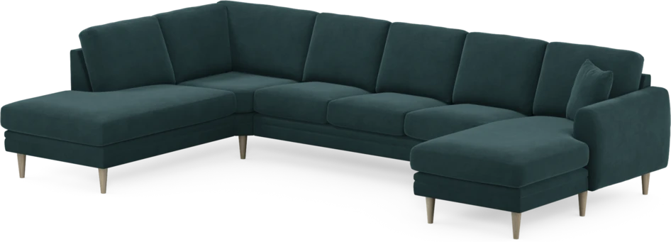 Eden - 3-sits soffa med divan vänster och schäslong höger - Blå