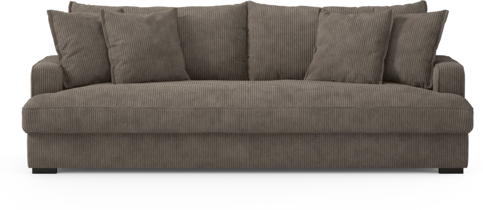 Mila - 4-sits soffa, hel dyna - Brun