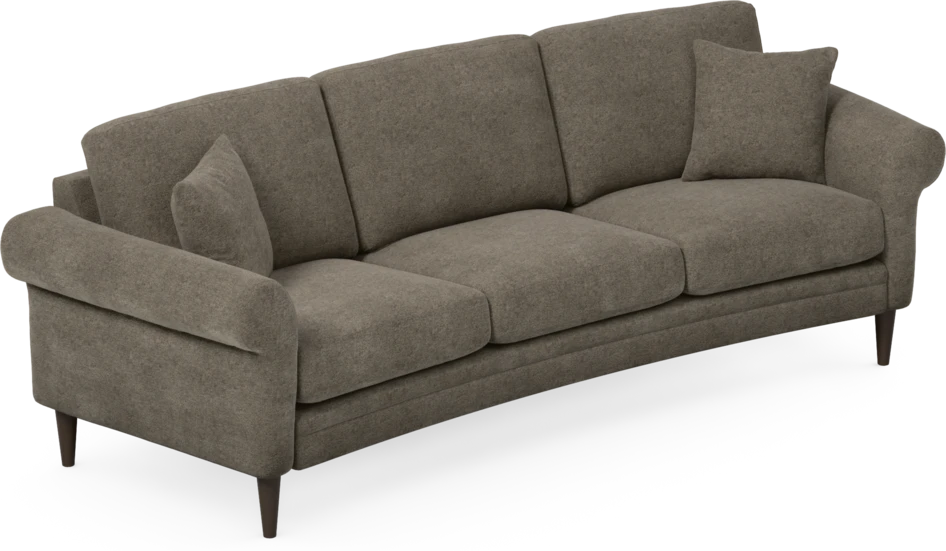 Eden - 3-sits soffa svängd - Brun