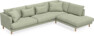 Harper - 3-sits soffa med divan höger - Grön