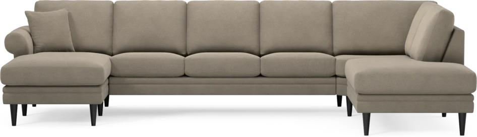 Eden - 3-sits soffa med schäslong vänster och divan höger - Beige