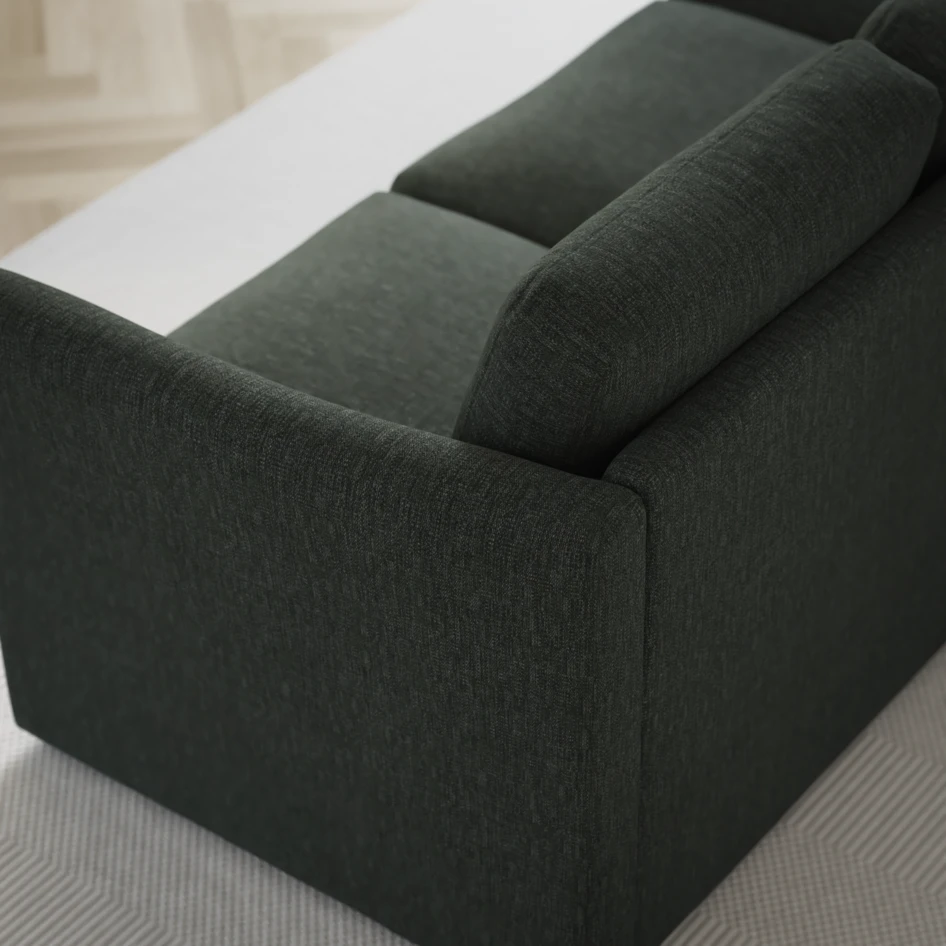 Öland - Bäddsoffa 3-sits, längsbäddad - Grön
