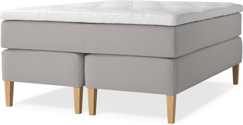 Delux Exclusive - Kontinentalsäng, dubbelsäng med bäddmadrass - Grå