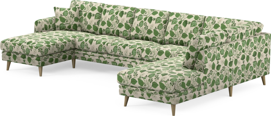 Eden - 3-sits soffa med schäslong vänster och divan höger - Flerfärgad