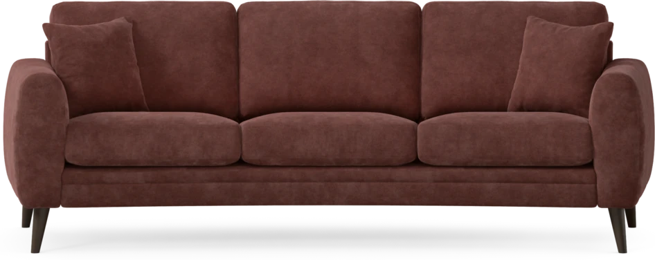Eden - 3-sits soffa svängd - Röd