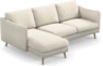 Madison Lux - 2-sits soffa med schäslong vänster - Vit