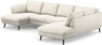 Madison Lux - 2-sits soffa med schäslong vänster och divan höger - Vit