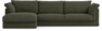 Cherrie Klädsel - Klädsel till 3-sits soffa med schäslong vänster - Grön