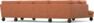 Madison Lux - 2-sits soffa med divan vänster och schäslong höger - Orange