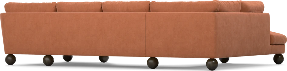 Madison Lux - 2-sits soffa med divan vänster och schäslong höger - Orange