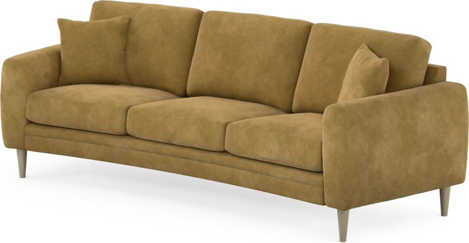 Eden - 3-sits soffa svängd - Gul