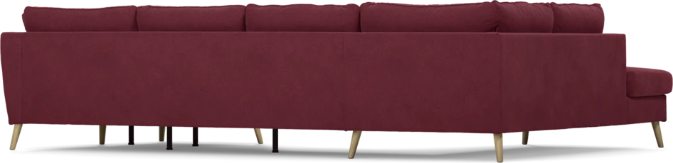 County - 3-sits soffa med divan vänster och schäslong höger - Röd