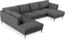 Madison Lux - 2-sits soffa med divan vänster och schäslong höger - Grå